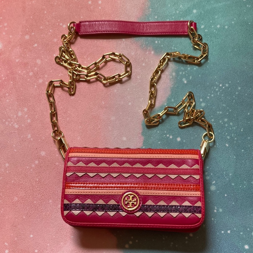 TORY BURCH ROBINSON ZIG-ZAG CROSS-BODY